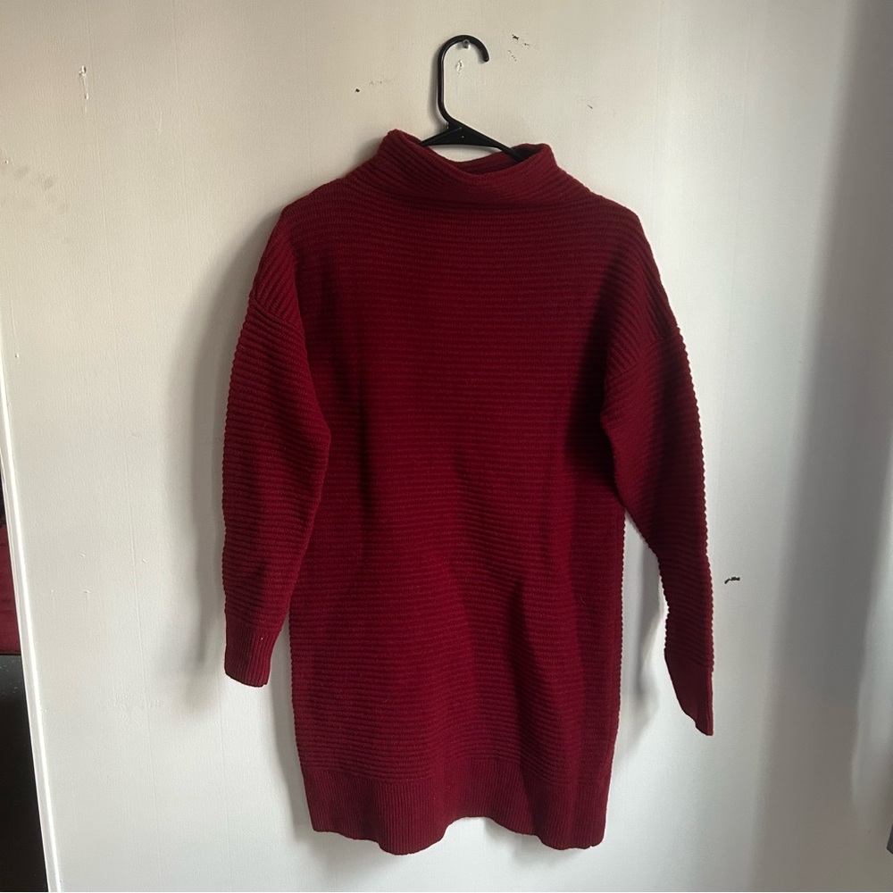 Madewell Red Wool Sweater Dress Size Small